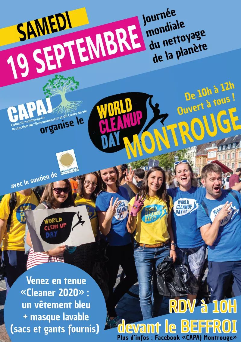 CAPAJmontrouge's tweet image. Samedi 19, c'est le #WorldCleanUpDay!
Le Capaj🍀organise pour @WCUDFrance avec le soutien @Montrouge92 ce ramassage de #déchets pr sensibiliser les montrougiens à cette problématique
- ouvert à tous
- matériel fourni
- samedi 10h, point de départ dvt le Beffroi
Alors qui en est?