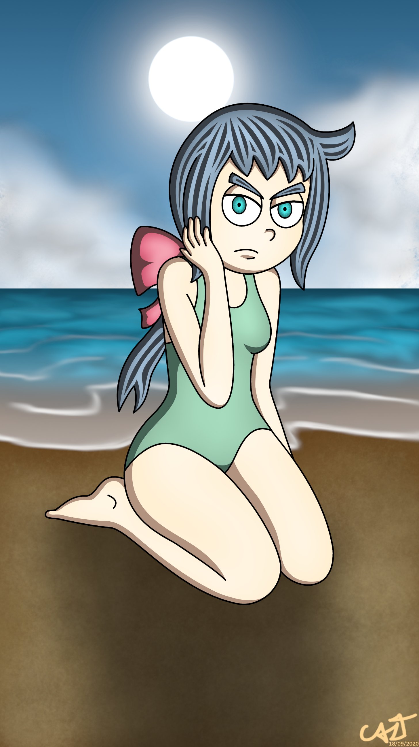 Thecaztman Today I Bring You A Beach Scene With Constanze From The Littlewitchacademia Series Wearing A One Piece Swimsuit I Hope You Like It リトルウィッチアカデミア コンスタンツェ Lwa Jp