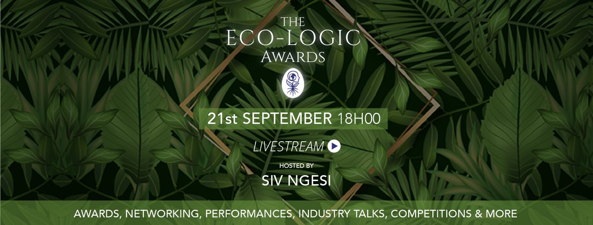 #EcoLogicAwards20 we are finalists!  Come and join the virtual awards ceremony 21 September at 18h00