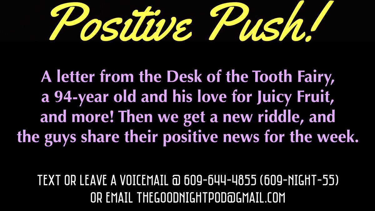 thegoodnightpod's tweet photo. We’re here to give you a positive push heading into the weekend - tonight at 12am! https://t.co/RRZC1ySitt