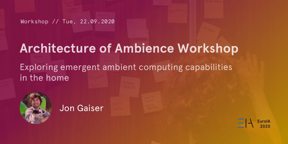 jasonmesut's tweet image. Still a few spots left for Architecture of Ambience workshop delivered by Jonathan Gaiser from Google.

Tuesday 22 Sep, 4pm – 7:30pm CEST

Buy just this workshop for €75 or get the whole week of EuroIA for €249 including one workshop from euroia.eu