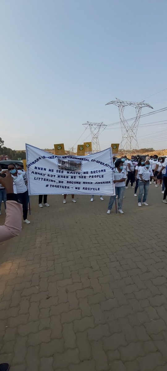 As part of National clean up and recycling day we are working with three cooperatives at the Linbro Park landfill site. <a href="/CityofJoburgZA/">City of Joburg</a> <a href="/environmentza/">Environmentza</a>