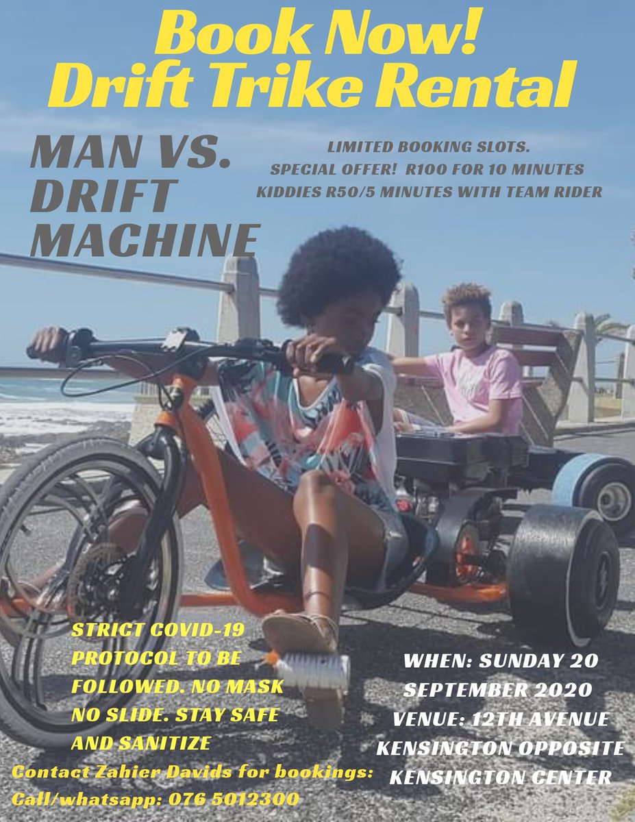 Pull through and have a go at Drift Triking. We couch you through your session on our novice drift trike circut. #DriftTrikeSouthAfrica #SundayFunday #cityofcapetown #vandawaterfront #drifttrike #madeinsa #madeincapeflats #southafrica #thingstodoinCapetown #mothercity