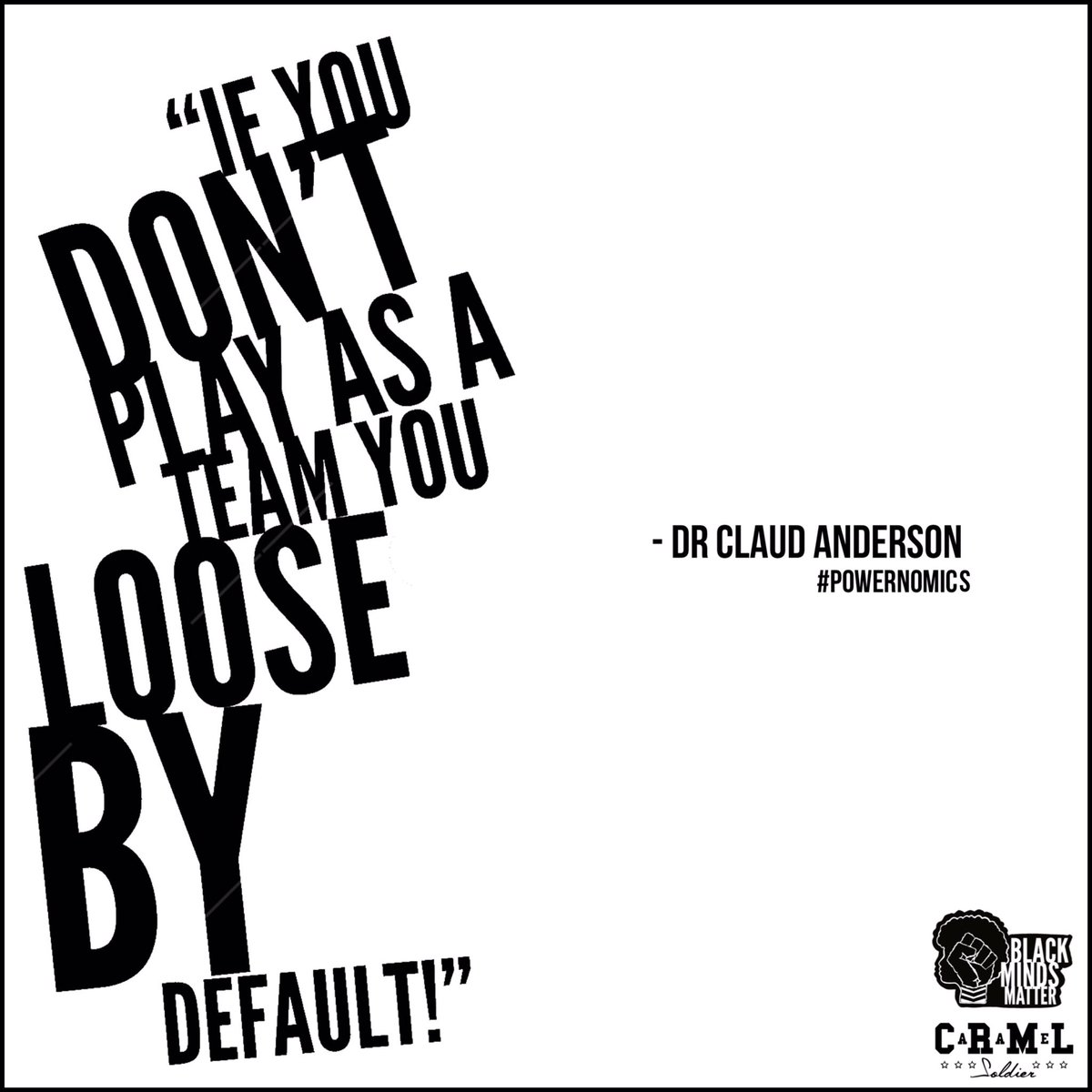 Attention Soldiers!!!
•
“If You Don’t Play as a Team You Loose by default!” - <a href="/drclaudanderson/">Dr. Claud Anderson</a>
•
Listening to conversations with him and @therealboycewatkins @therealblackbusinessschool 
•
#ateasesoldiers it’s time to march
•
#salute💙💂🏽‍♀️👊🏽
•
#marchingstrong #powernomics