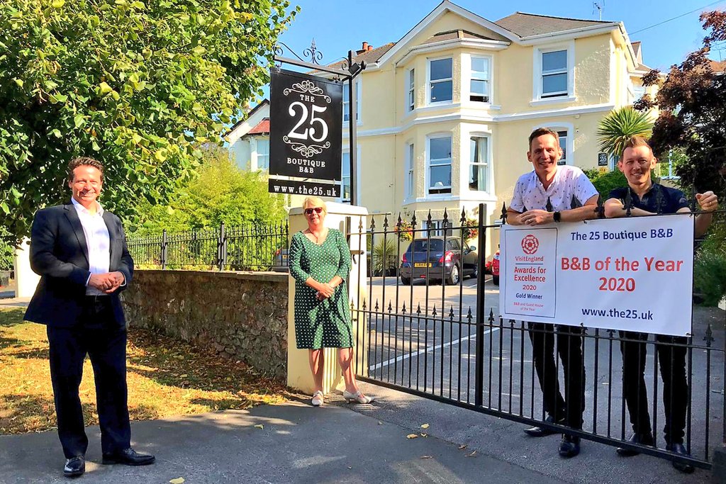 Really enjoyed meeting Andy and Julian - justifiably proud owners of the award winning @The25Torquay - &amp; Carolyn from <a href="/VisitEngland/">VisitEngland</a> 

Lots to do and see on the <a href="/EnglishRiviera/">English Riviera</a> 

#EscapeTheEveryday <a href="/DCMS/">Department for Culture, Media and Sport</a>