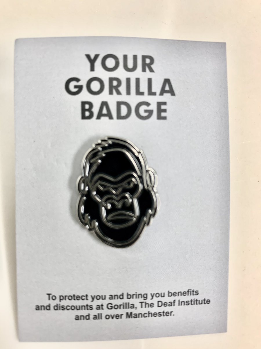 Tim_Burgess's tweet image. Retweet for a chance to win a Gorilla badge - they go on sale at 10am today. Winner picked at random at 9.55am. Goood luck 🤘