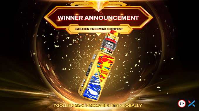 Freemaxvape's tweet photo. 🎉Congratulations to our #GoldenMaxus100W winner @KevinHallman8. Please dm us to claim your prize.💙⁣⁣
The 4th round #GoldenMaxus200w limited edition event will begin soon
Good luck fam!😘⁣⁣

⚠️ For 21＋ only.⁣⁣
#GoldenFreemax #GoldenMaxpod #GoldenAutopod50 #GoldenMaxus100w https://t.co/9YGiVHpuDD