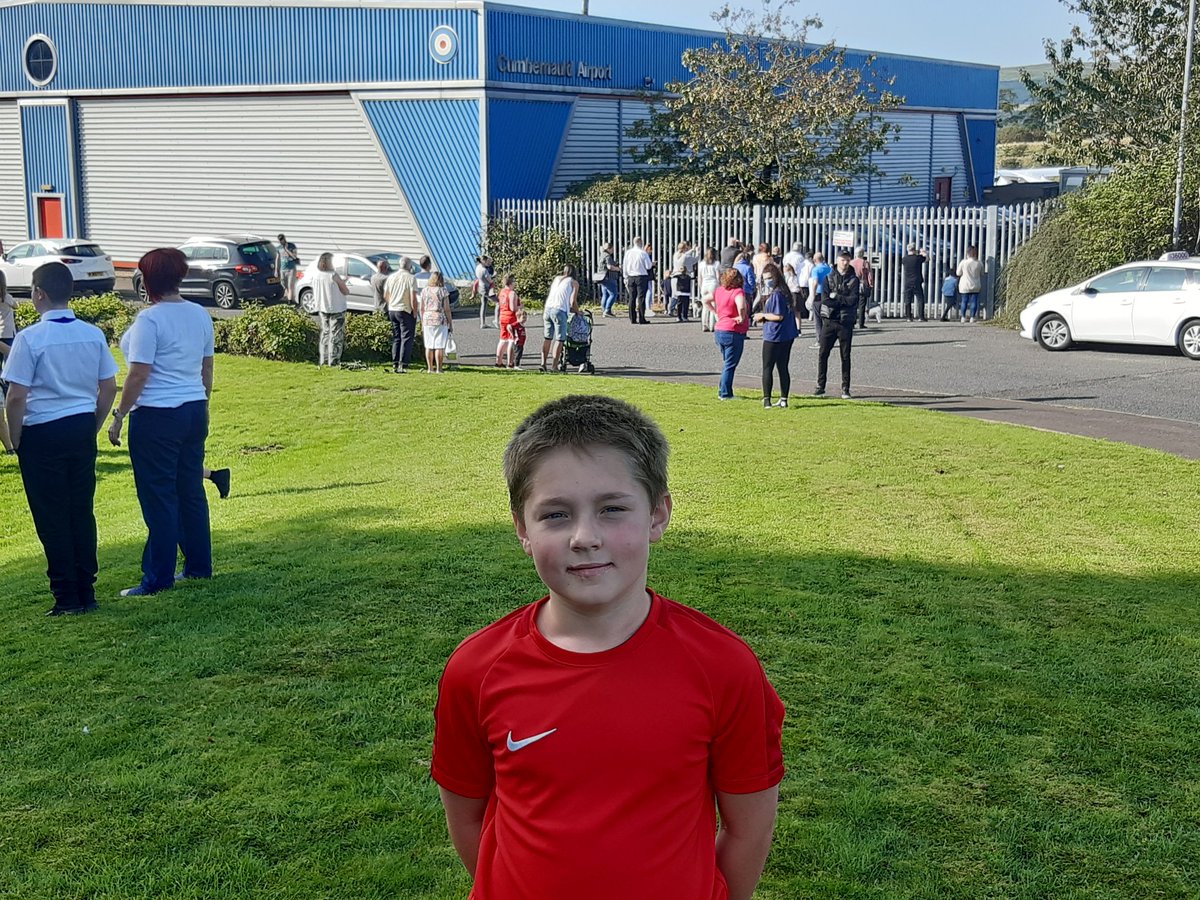 AbiFJ's tweet photo. @MissScrimgeour Samuel was really excited to see the Spitfire take off at Cumbernauld Airport yesterday https://t.co/FNzKvyDRl4