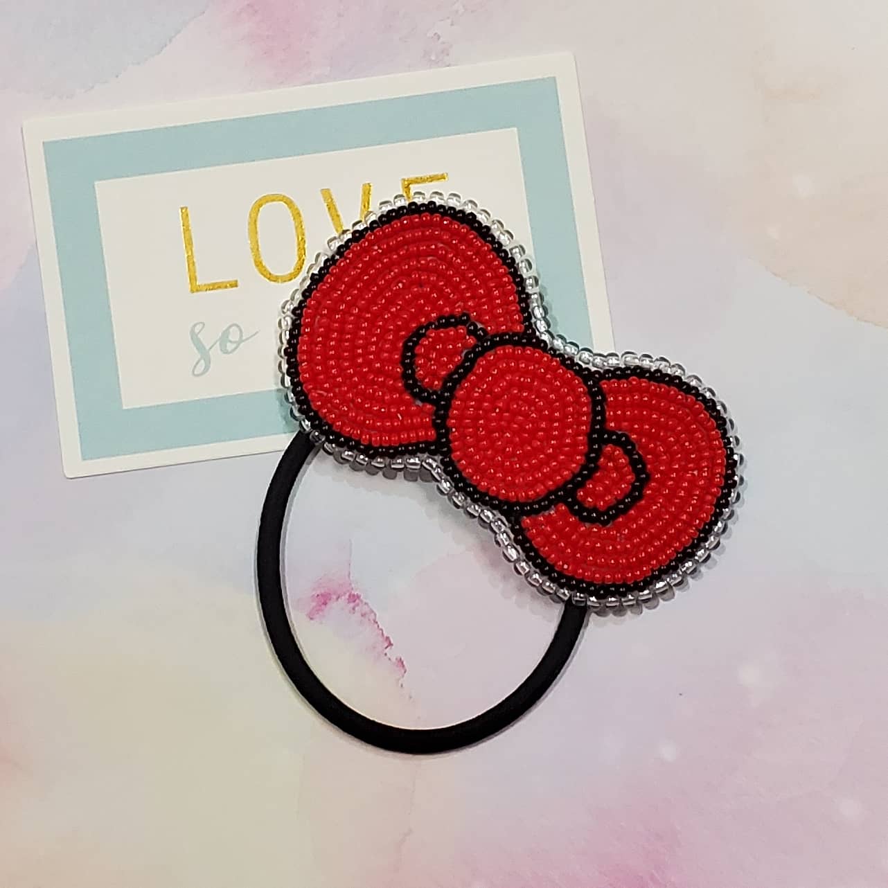 コムコム おリボンちゃんいっぱいKnitストール BLACK &ダークpink❣️ COMME des GARCONS GIRL(コムデギャルソンガール) フラワー