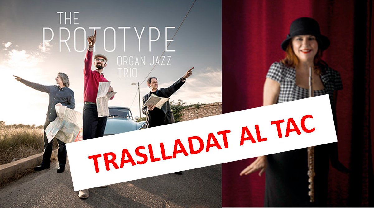 PSOE_CATARROJA's tweet photo. Canvi ubicació
Davant la previsió de plutges per al cap de setmana, les sessions de jazz del Refresca't es traslladen al @TACcatarroja.
The Prototype. Jazz Trio
Div 18/09. 22.30h
Juana Guillem Flauta & Jazz trio
Dis 19/09 22.30h
#Refrescat
#LaTeuaVeu
#LaCulturaÉsSegura https://t.co/5Pl1H3i0D7