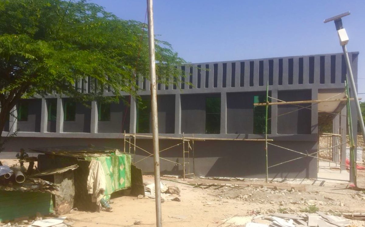 The small laundry building for the Hargeisa Group Hospital is nearing completion #hargeisagrouphospital #hargeisa #somaliland #publichealth #somaliarchitecture #somalilandarchitecture #rashidaliarchitects