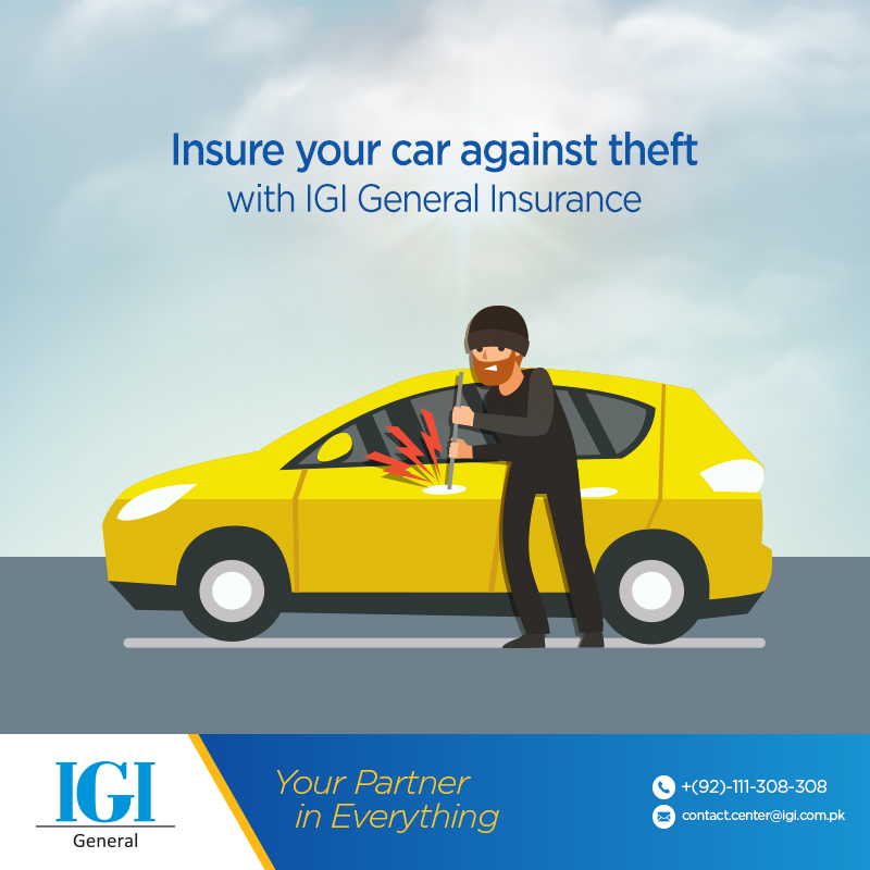 Don't burden yourself with additional expenses! Keep your car covered against thefts with #IGIGeneral Auto Insurance. Dial 111-308-308 or email us on contact.center@igi.com.pk today!
#YourPartnerInEverything https://t.co/n5aHIy4bjO
