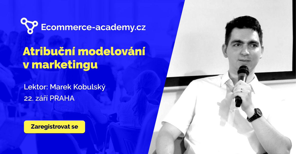 Uvolnilo se jedno místo na jinak beznadějně vyprodaném školení Atribuční modelování v marketingu🎓Termín je příští úterý 22. 9. 2020 v Praze.

Máte zájem se zúčastnit? Přihlašování zde 👉ecommerce-academy.cz/atribuce-v-mar… 
Rychlejší vyhrává! 😉
