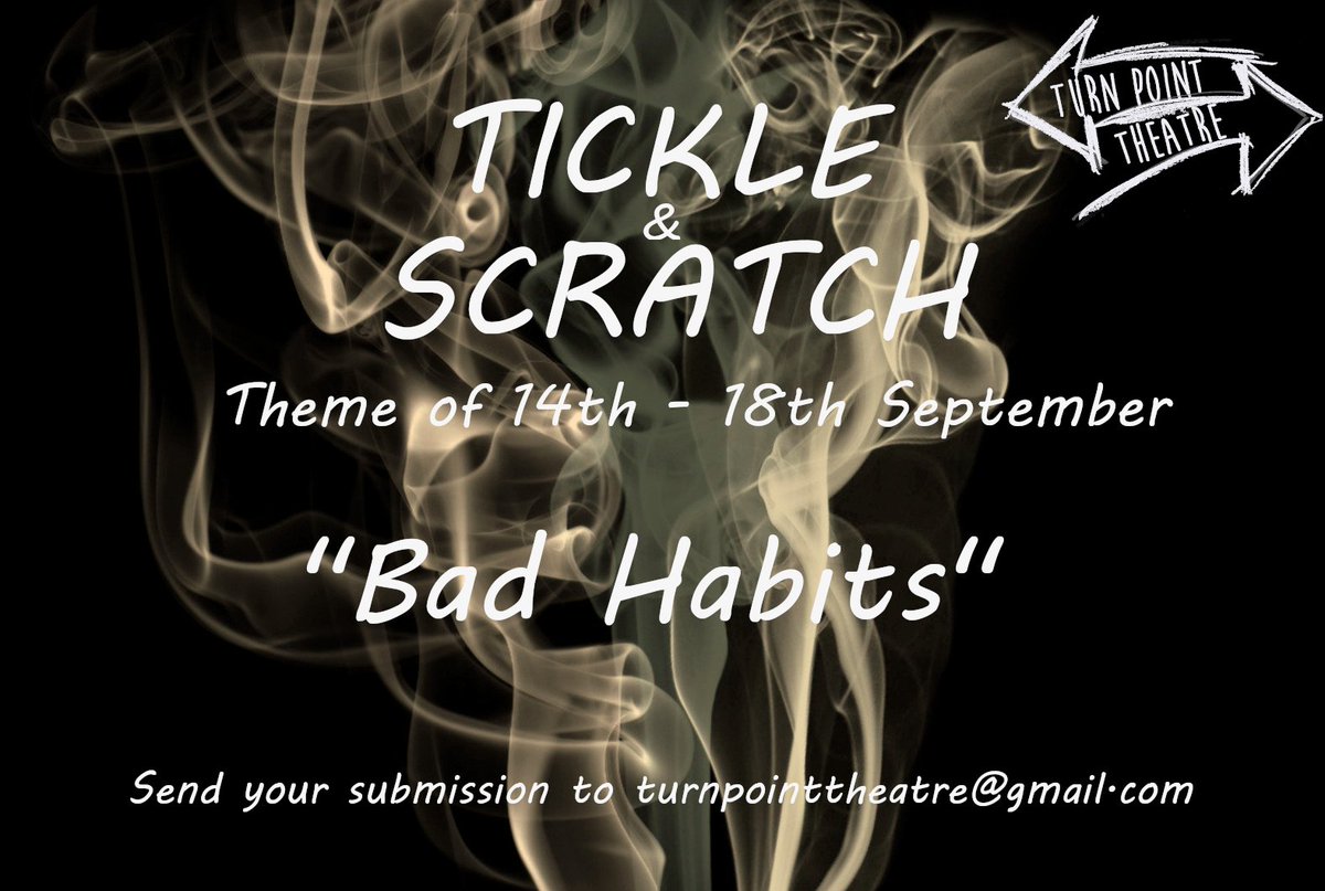 T_P_Theatre's tweet photo. You have until 5pm TODAY to submit a piece for our weekly online scratch night!
We are accepting 5-8 minute pieces and you can submit pretty much anything! Have the chance to have your piece performed online on 24/09 and receive feedback by our panel of judges. #newwritng https://t.co/15AdXzpVEe