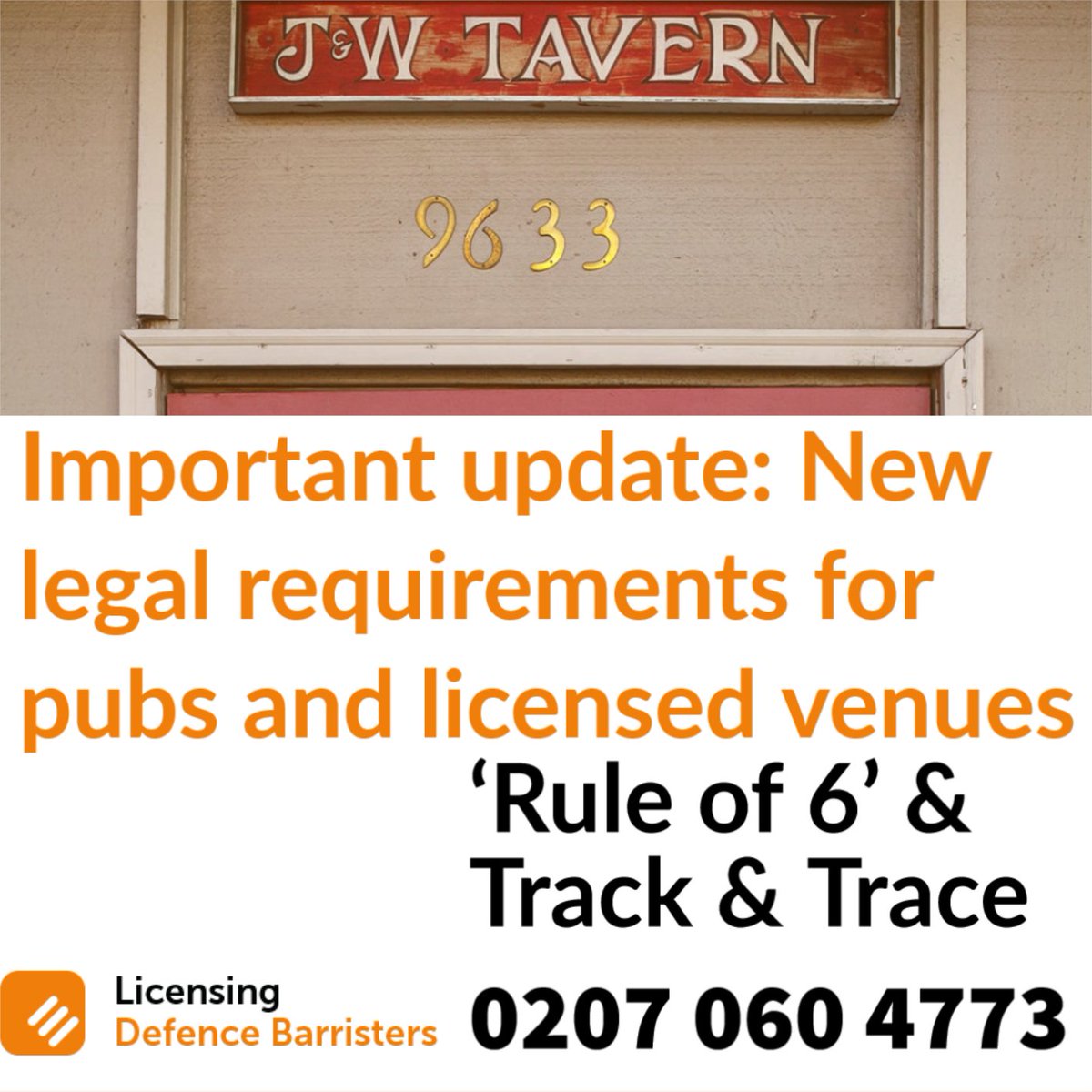LicBarristers's tweet photo. ⚠️ New legal requirements for Pubs and licensed venues ⚠️ | #Licensing Defence Barristers 

Today, the Government issued a number of new Regulations coming into force tomorrow on Track and Trace and mandatory 'Rule of Six'. #UKPubs @aletalk 

👉 https://t.co/qvyEszEPpc https://t.co/Bi6UwL9OKq