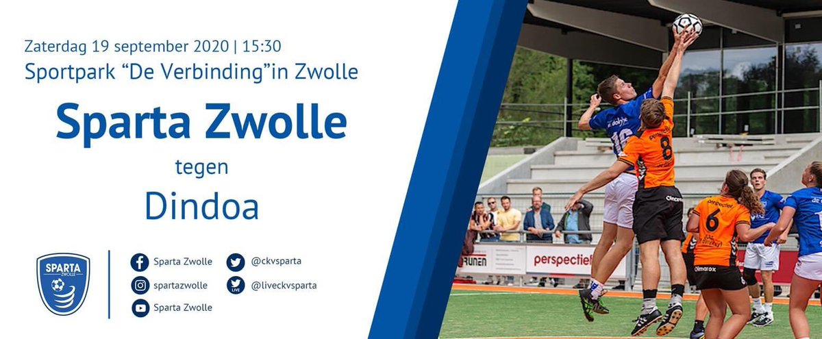 📆 Aankomende zaterdag een belangrijke thuiswedstrijd voor het eerste, op bezoek komt <a href="/dindoa/">CSV Dindoa</a> 

#wijspartazwolle #korfbal #bijzijnismeemaken #overgangsklasse #OKB