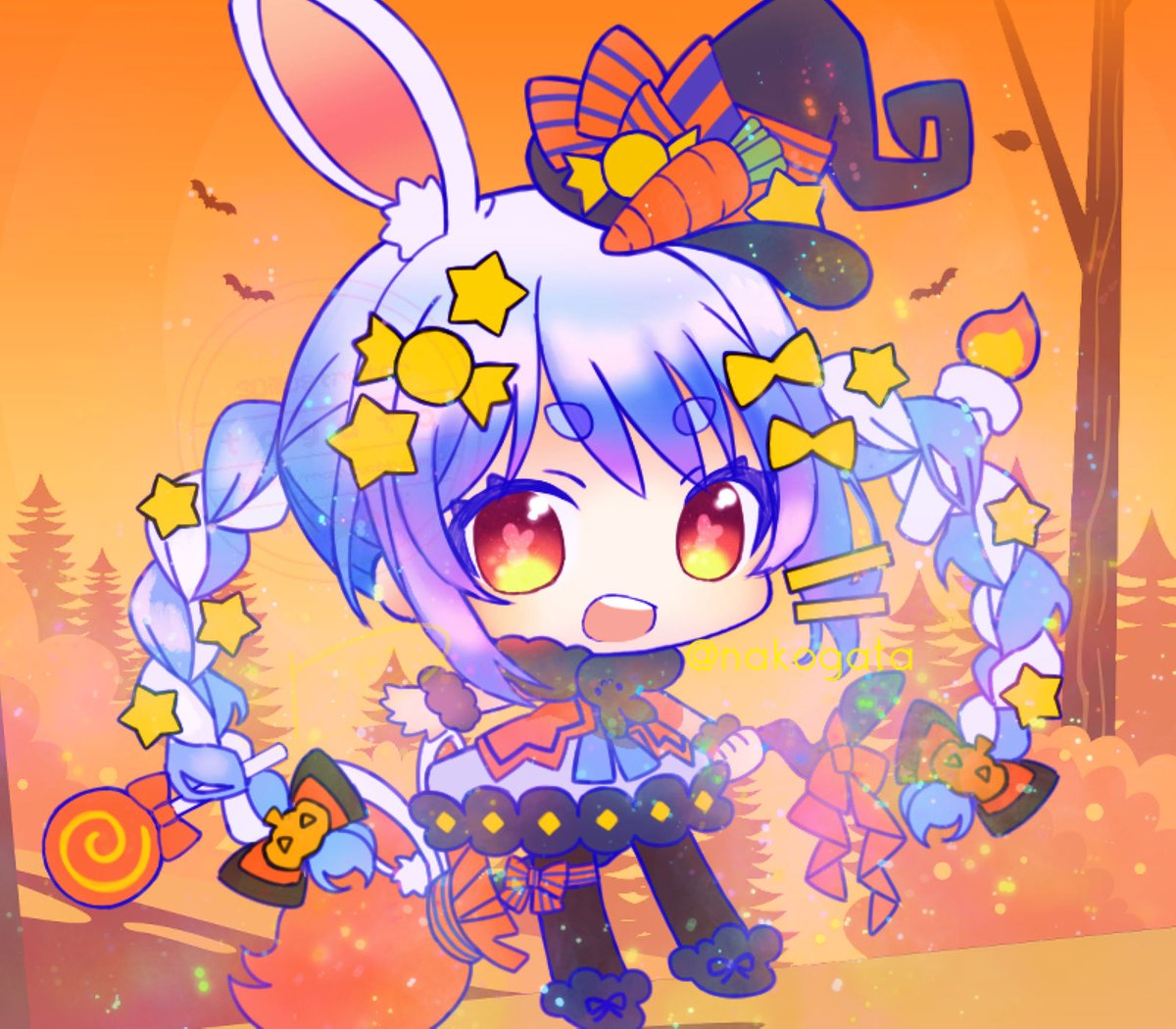 Vtuber ハロウィンまで描けるだけ描くやつ ちびキャラにコスプレさせ トガタ Sdｲﾗｽﾄﾚｰﾀｰお仕事募集中のイラスト