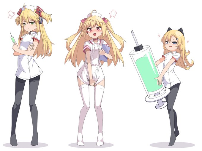 【再】skebにて描かせていただいたアズレンナース達です! 