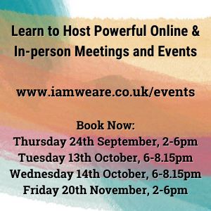 banes3sg's tweet photo. A much needed online training being run by I Am. We Are. that gives you practical tools and skills to host and participate in successful and productive meetings, conversations and events. Sign up  here: https://t.co/JJmGJbBQJ1  

#onlinetraining #meetings #events https://t.co/BIf3nyhBEI
