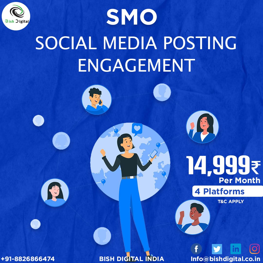 BishIndia's tweet photo. Our Digital Marketing Company Offers the Best SMO Services Only for RS. 14,000 Monthly Hire our Digital Marketing Agency to Boost Your Business.
_
Follow-@Bish_digital
Follow-@Bish_digital
#BishDigital #SocialMediaMarketing #SocialMediaStrategy #Socialmediamanager #Socialmedia https://t.co/OUZVYVB0I2