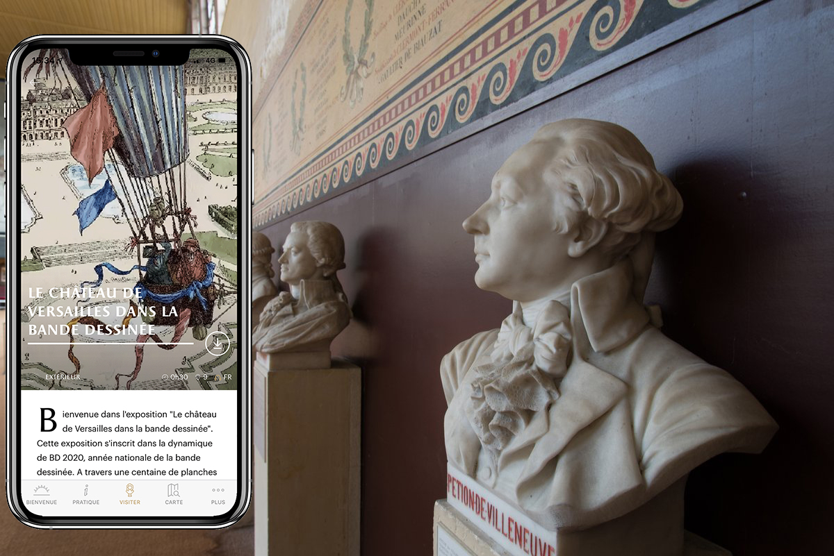 CVersailles's tweet photo. Découvrez les deux nouveaux parcours de l’application mobile du château de Versailles : « La galerie des Sculptures et des Moulages » et « le Château de Versailles dans la bande dessinée ». Les deux parcours sont disponibles gratuitement sur l'appli : https://t.co/QpOjiYHnrj https://t.co/tnngp7KFsP