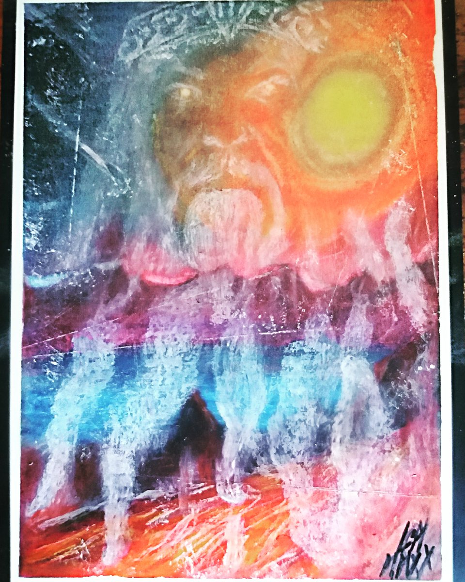 blessedsickart's tweet photo. "Reset of the human disgrace"
(oil pastel/acrylic) 09/20
#oilpastel #acrylicpainting #humanplague #humanity #apocalyptic #SURREALISM #artwork #ArtistOnTwitter https://t.co/wT636PuBcu