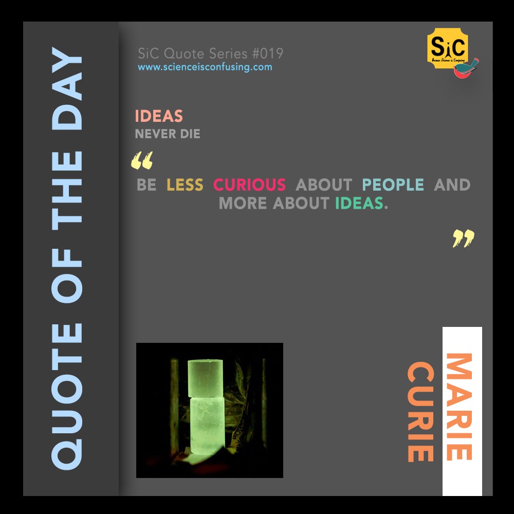 Team_SiC_2020's tweet photo. Madam Marie Curie, one of the key elements in the making of modern science a reality.

#scienceisconfusing #science #scientist #scienceisreal  #sciencefacts #funfact #sciencelover #sciencerules #sciencenerd #quoteoftheday #philosophy #quotes #radioactive #mariecurie #physicist https://t.co/0gm0d9BR2q