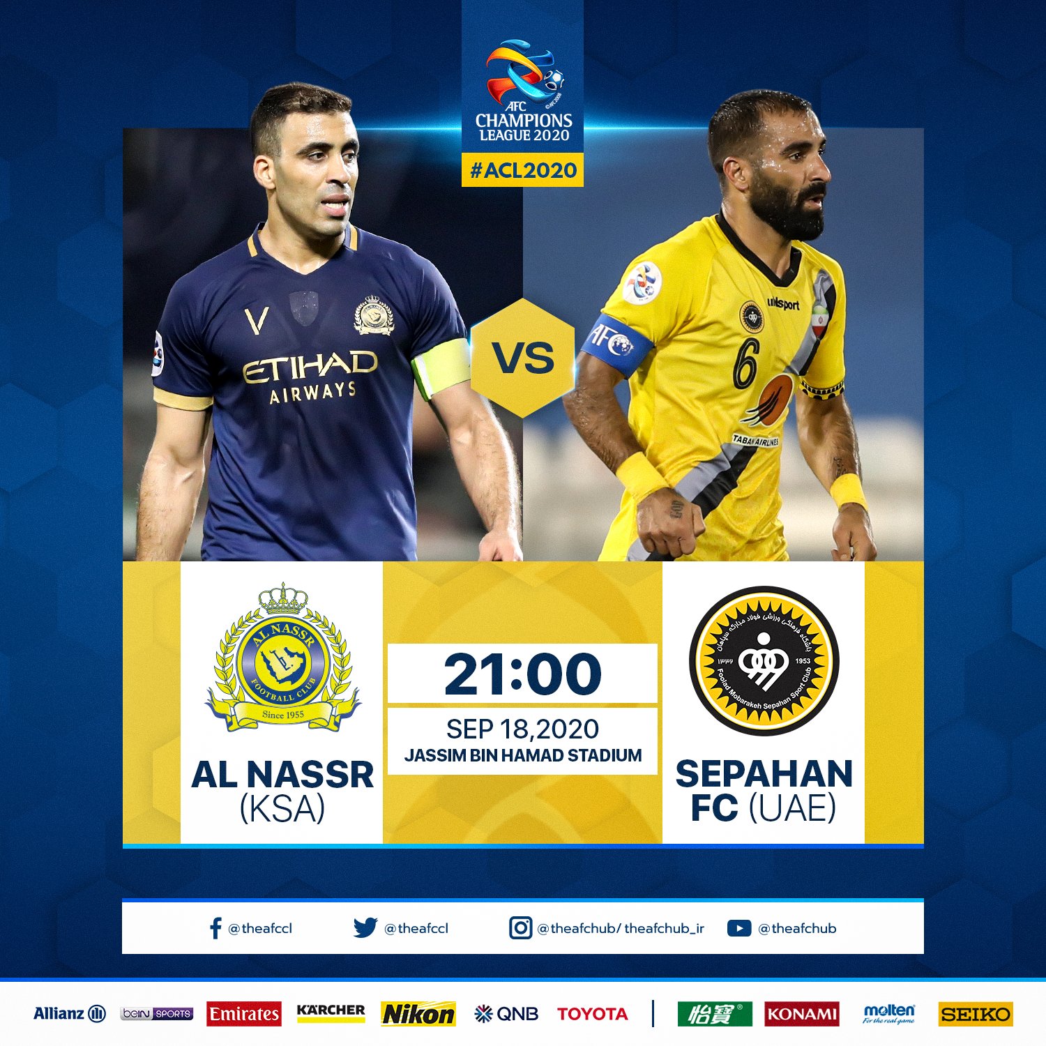 ACL on X: 🇸🇦 Al Nassr 🆚 Sepahan FC 🇮🇷 🤩 Iranian side