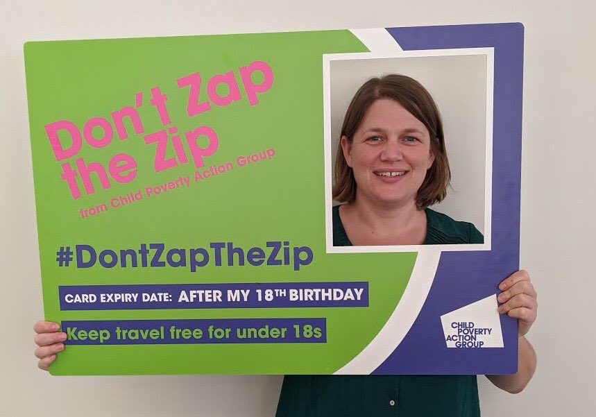 LizzieFlew's tweet photo. In solidarity with young people campaigning against govt proposal to stop free travel in London for u18s. It’s not right, and will affect young ppl’s ability to get to school, access job/apprenticeship opportunities and healthcare services. #DontZaptheZip ⁦@CPAGUK⁩ https://t.co/20WwPaUtnp