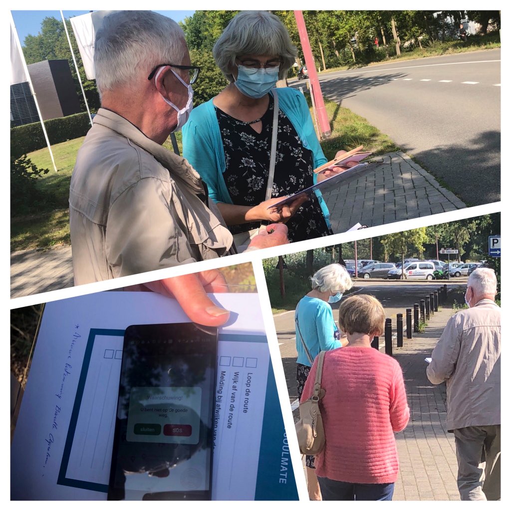 SOULMATE: Digitale reisassistent uitgetest door eerste groep #experten @AALProgramme. Nog werk aan de app. Citeer: moeilijk, verwarrend... wel zinvol om uit te testen”. #innovaties #prototypes #livinglab