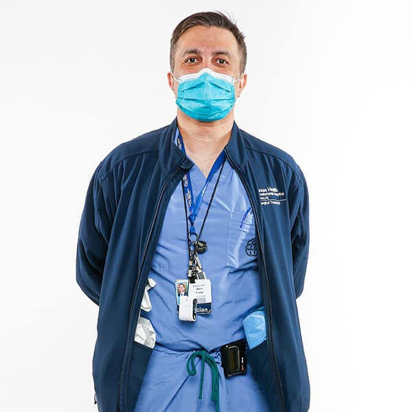 Dr. Amin Frotan is a trauma surgeon at Presby. “The heroes of this pandemic are the unsung heroes," he said referring to the respiratory therapists and those who work behind the scenes.  https://interactives.dallasnews.com/2020/saving-one-covid-patient-at-texas-health-presbyterian-hospital-dallas/