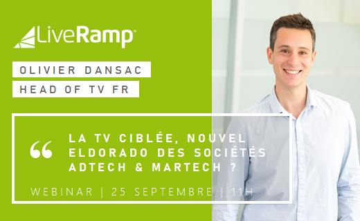Olivier Dansac de LiveRamp participera à un webinar le 25 septembre prochain sur les opportunités pour les acteurs #adtech &amp; #martech avec <a href="/Ratecard_fr/">Ratecard.fr</a>, avec des intervenants de <a href="/ColombusBlue/">Colombus Consulting Blue</a>, <a href="/Adways_SAS/">Adways</a> et <a href="/bouyguestelecom/">Bouygues Telecom</a>.
S'inscrire au webinar : zoom.us/meeting/regist…