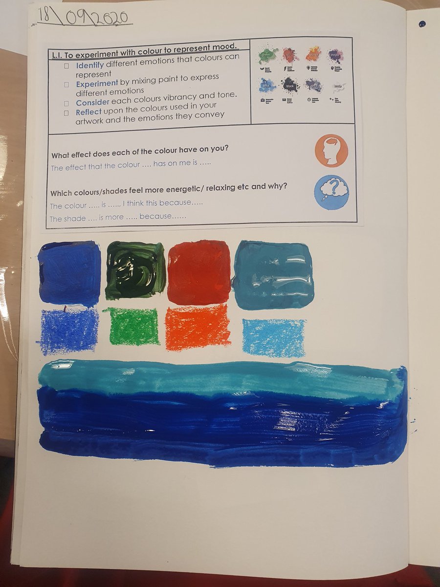 MaundeneSchool's tweet photo. Ospreys class are experimenting with colours to portray different emotions in our art. #futureartists #emotions #inspirepartnership https://t.co/3ygRcC34qN