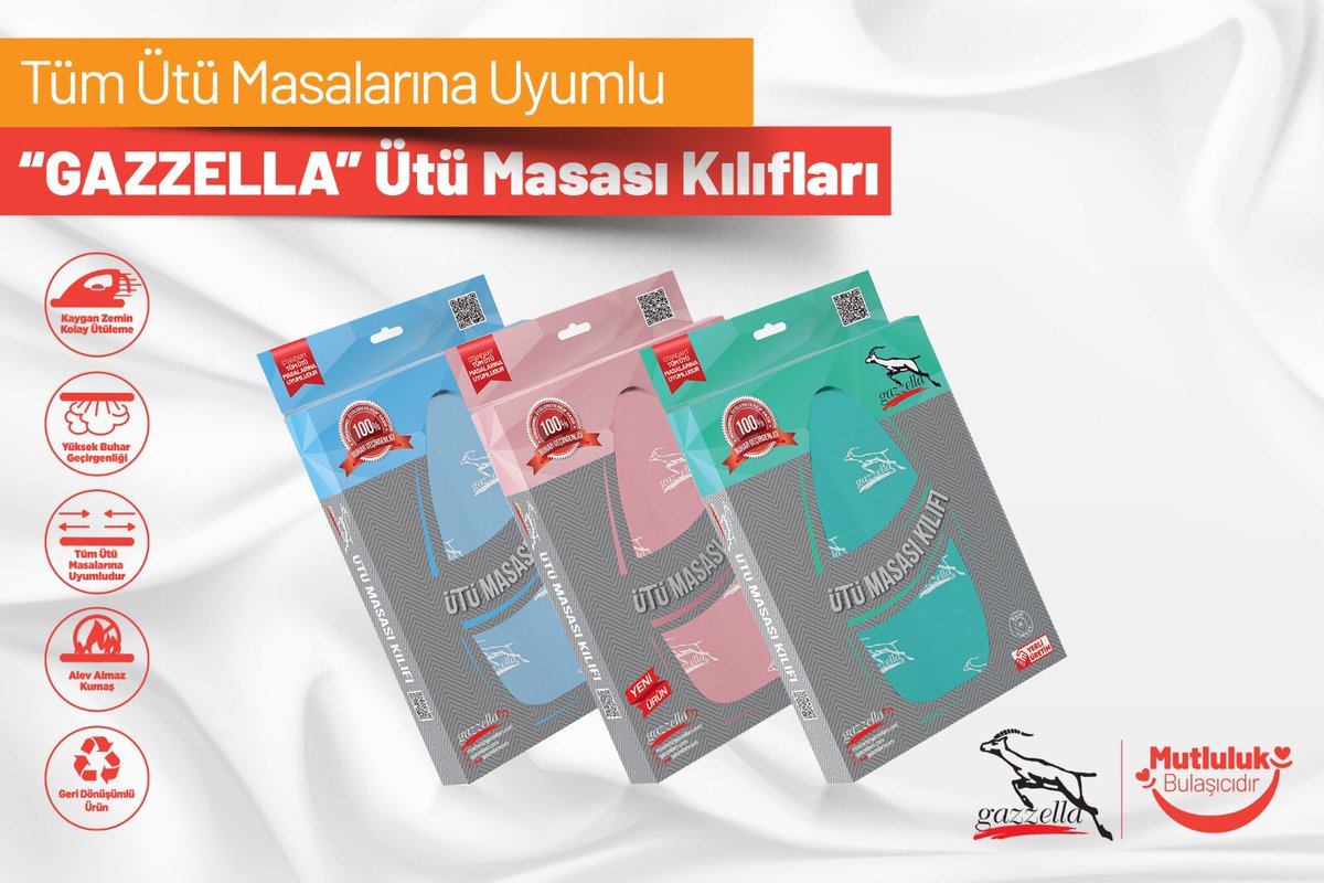 Tüm ütü masalarına uyumlu “Gazzella” Ütü Masası Kılıflarıyla, ütü yapmak artık daha kolay

#gazzella #gazellaütümasası #ütümasasıkılıfı #silter #mutlulukbulaşıcıdır