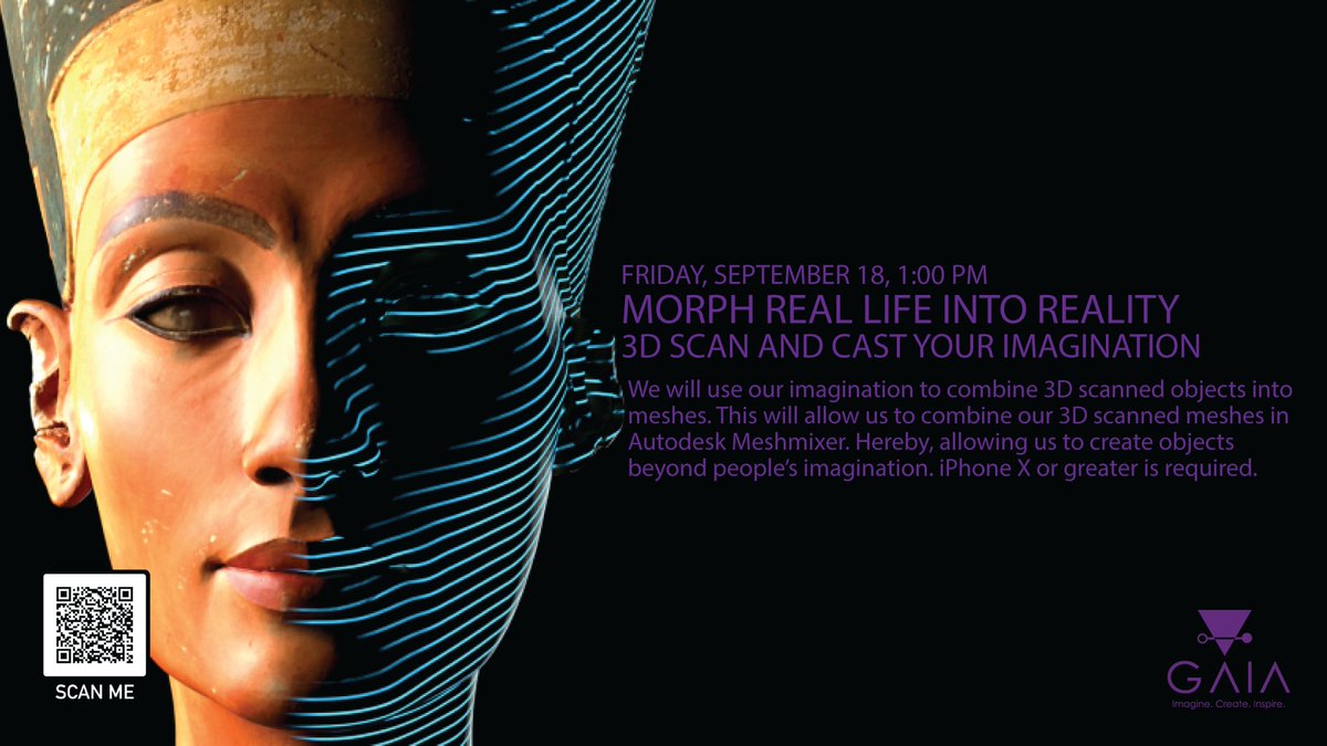 TODAY: Learn to use <a href="/autodesk/">Autodesk</a> <a href="/meshmixer/">meshmixer</a> to morph and manipulated 3D scanned objects!
Register at: eventbrite.com/e/morph-real-l…