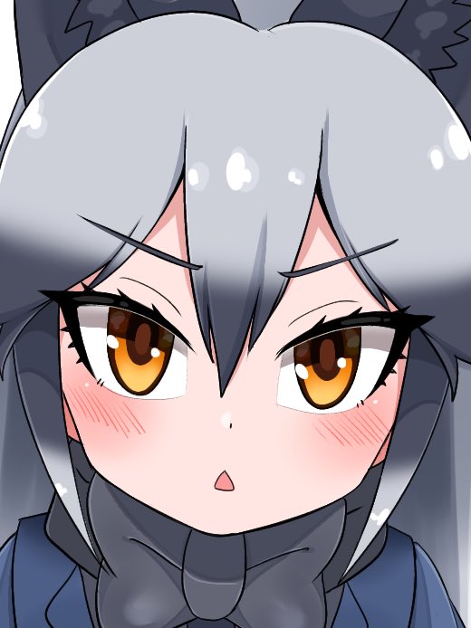 silver fox (kemono friends) 1girl animal ears solo bow grey hair fox ears bowtie  illustration images