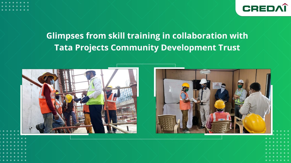 CREDAINational's tweet photo. CREDAI National resumes skill training in collaboration with #TPCDT at various Tata Project sites across multiple states in #India. Here are a few snapshots from the ongoing batches.
#CREDAISkills #BadhtiKushalta #PMKVY #PMKK #SkillIndia https://t.co/zcUw7FWPsW