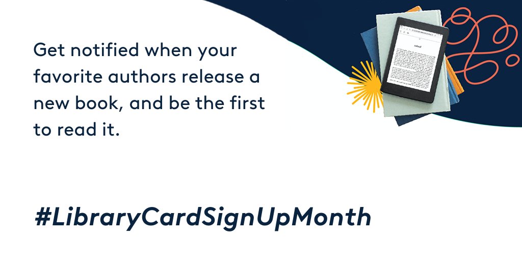 Be the first to read the latest from your favorite authors, just for having a library card.  https://cinlib.org/35TwANP   #LibraryCardSignUpMonth