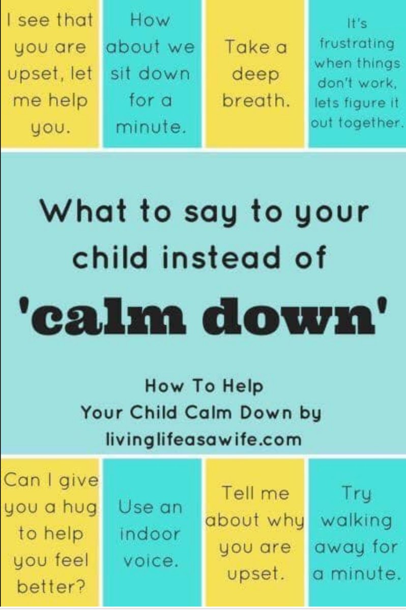 LTESCounselors's tweet photo. Greetings, Lions! 

Ever notice how saying "calm down" never really works?? These are some great alternatives that validate strong feelings and teach coping skills! ❤️🦁 https://t.co/mjFDXDFaJo