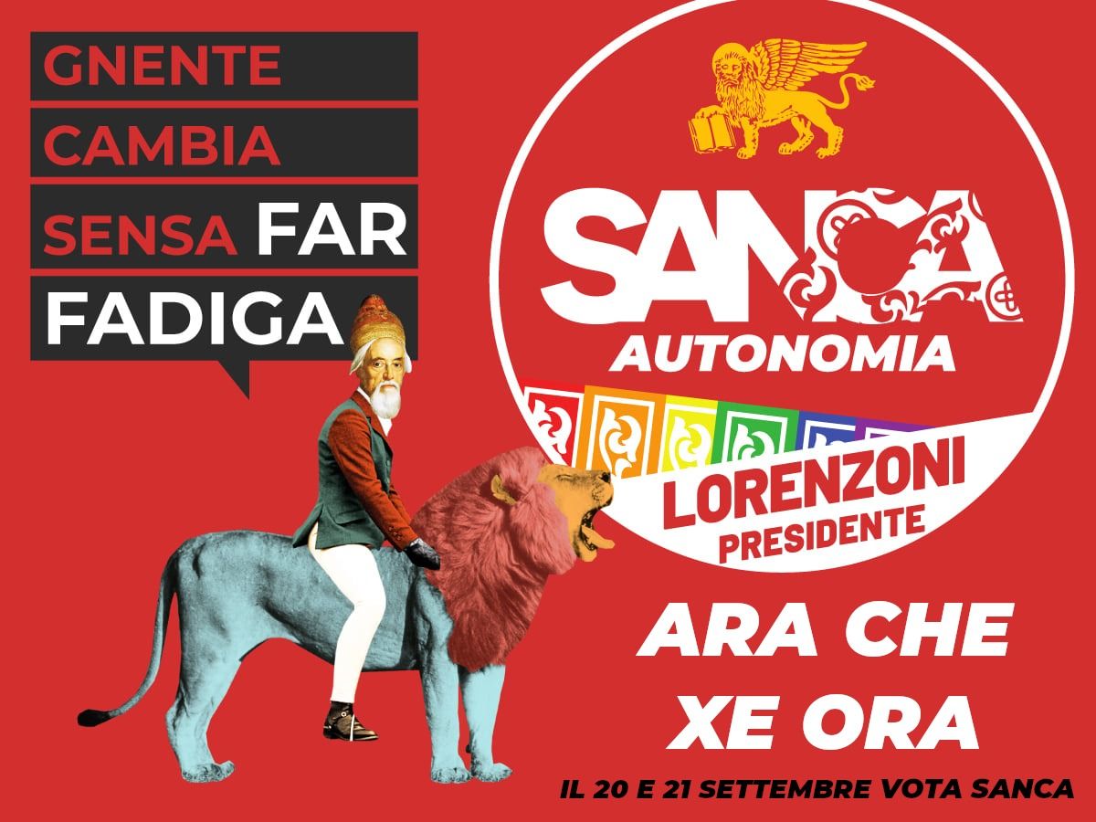 EFA_Youth's tweet photo. 🗳 We wish our member organisation @SancaVeneta the best of luck in Sunday's Veneto elections!
👏 We applaud their positive and progressive campaign for autonomy, providing a centre-left autonomist choice to the Venetian people for the first time.
💪 #AraCheXeOra #VotaSanca https://t.co/bZ1pa4TQIW
