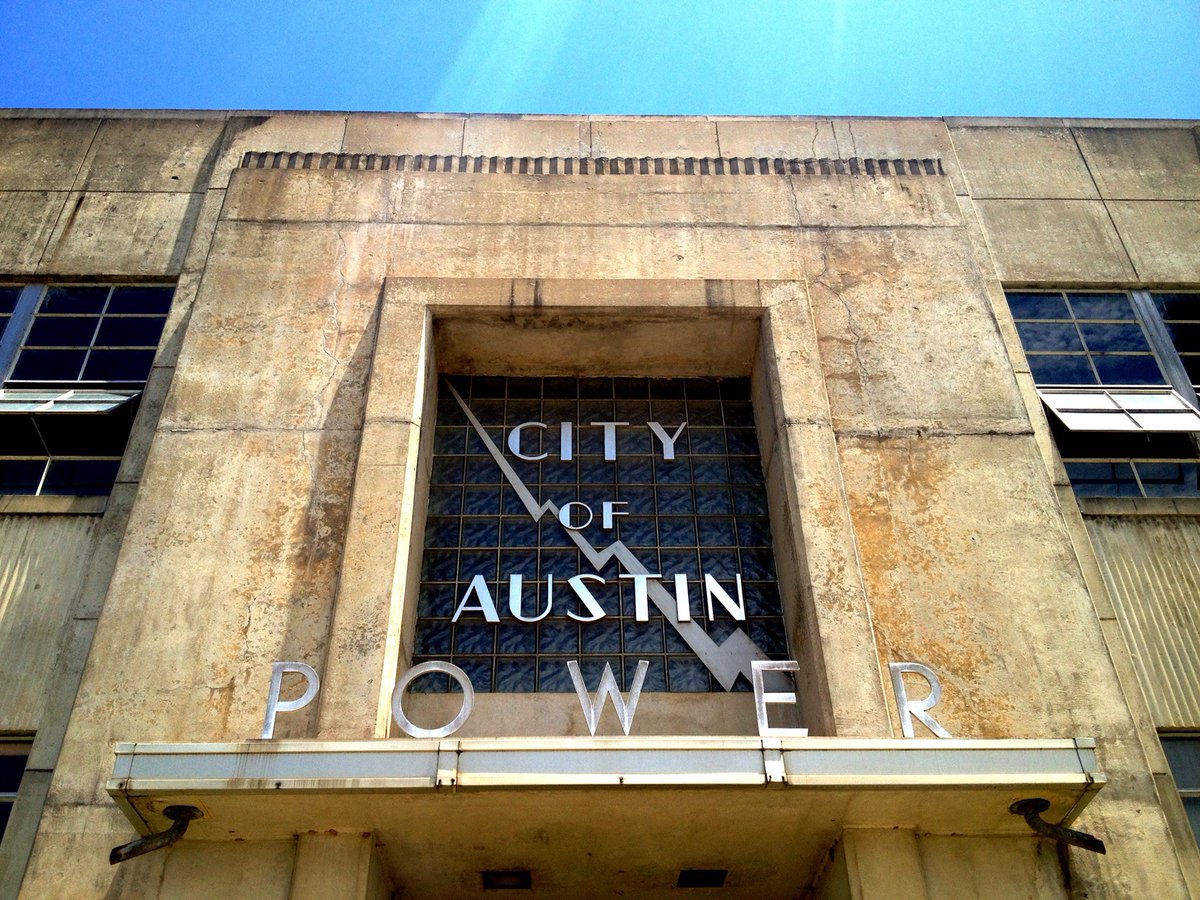 Give me some industrial flair, inspired by the power plant in Austin, Texas