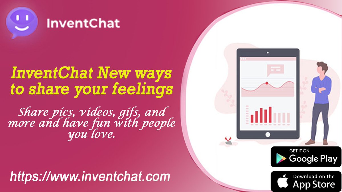 invent_chat's tweet photo. InventChat new ways to share your feelings.
Download the app Now
Visit: http://https://t.co/N5sDzPikSr
#inventchat #chattingapp #sharepics #sharevideos #playstore #appstore #messagingapp https://t.co/s3I5DCK6nY