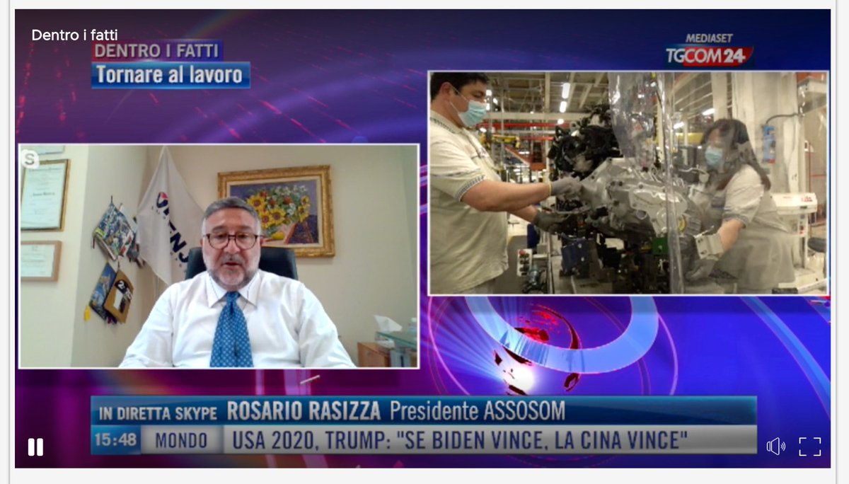 Stiamo ripartendo. Occorre fiducia. La tecnologia ci ha aiutato ma ora dobbiamo andare avanti con forza nel mondo del #lavoro. Così il presidente <a href="/rasizza/">Rosario Rasizza</a> #ora in diretta su <a href="/MediasetTgcom24/">Tgcom24</a>