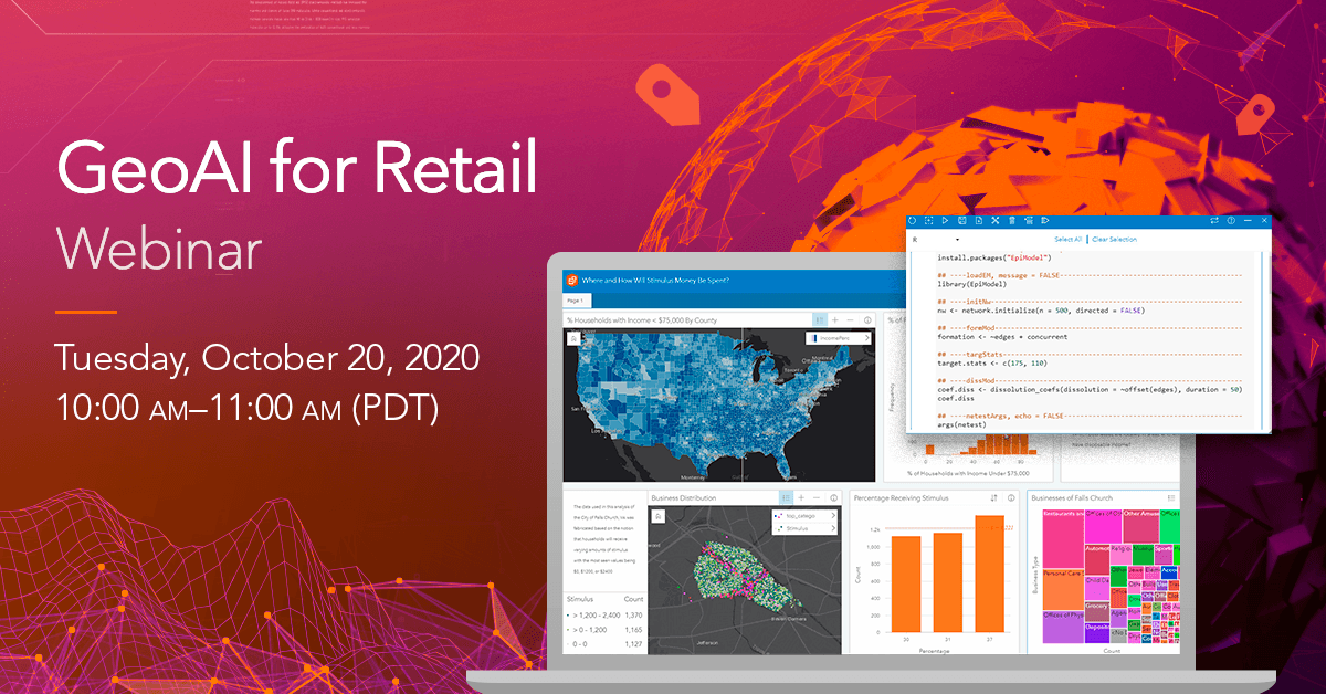 Another upcoming #GeoAI #webinar (FREE) on #retail! For more details and registration, check it out - esri.com/en-us/lg/indus…

#ArcGIS #DataScience @SandsofJura <a href="/EsriCanada_CE/">ECCE</a> <a href="/JonDSalter/">Jon Salter</a>
