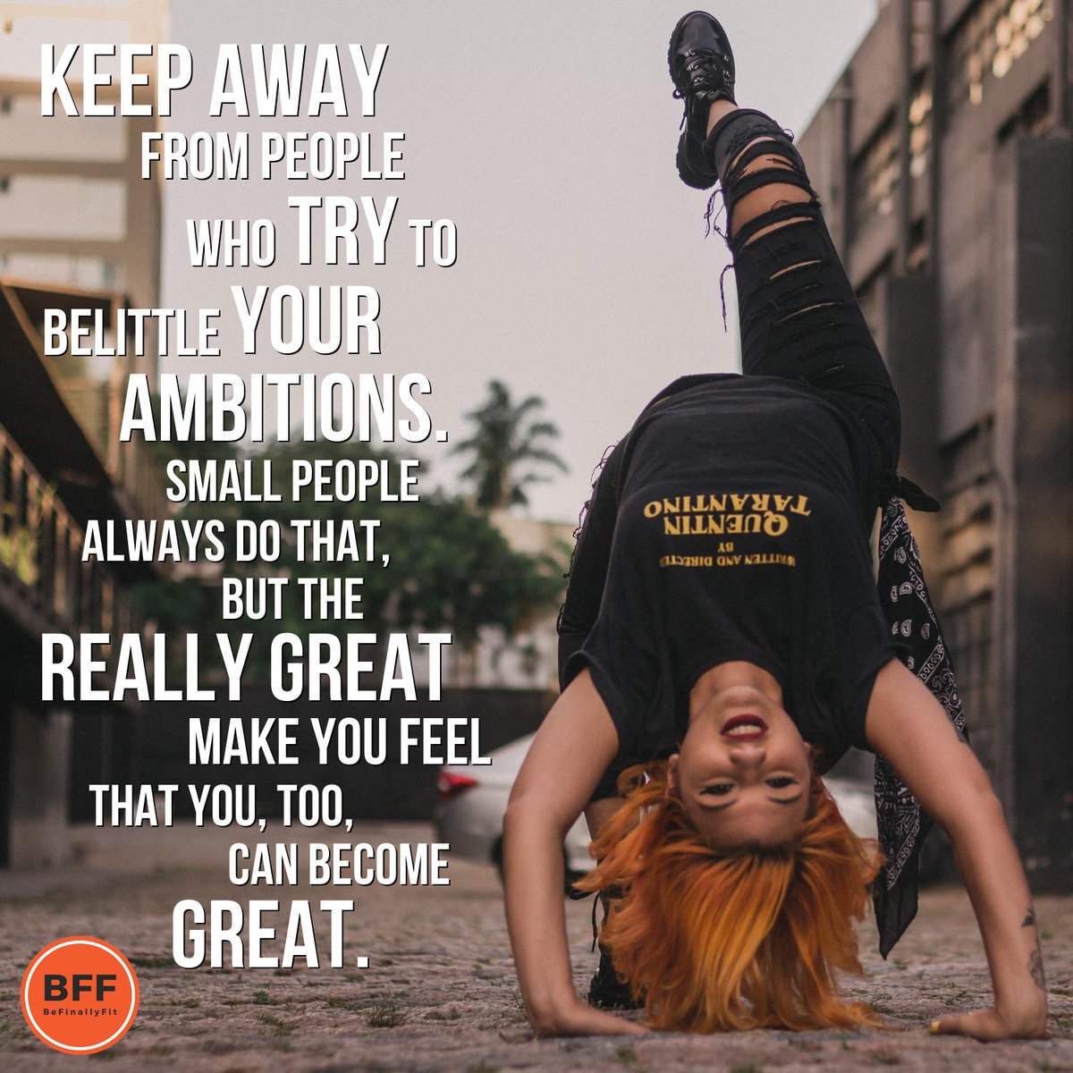 befinallyfit's tweet photo. Keep away from people who try to belittle your ambitions. Small people always do that, but the really great make you feel that you too can become great.
.
.
.
#befinallyfit #bff #fitnesstip #fitquote #weightloss #loseweight #fitness #fitnessmotivation #fridayfeeling #fridayvibes https://t.co/o16m4cF7nQ