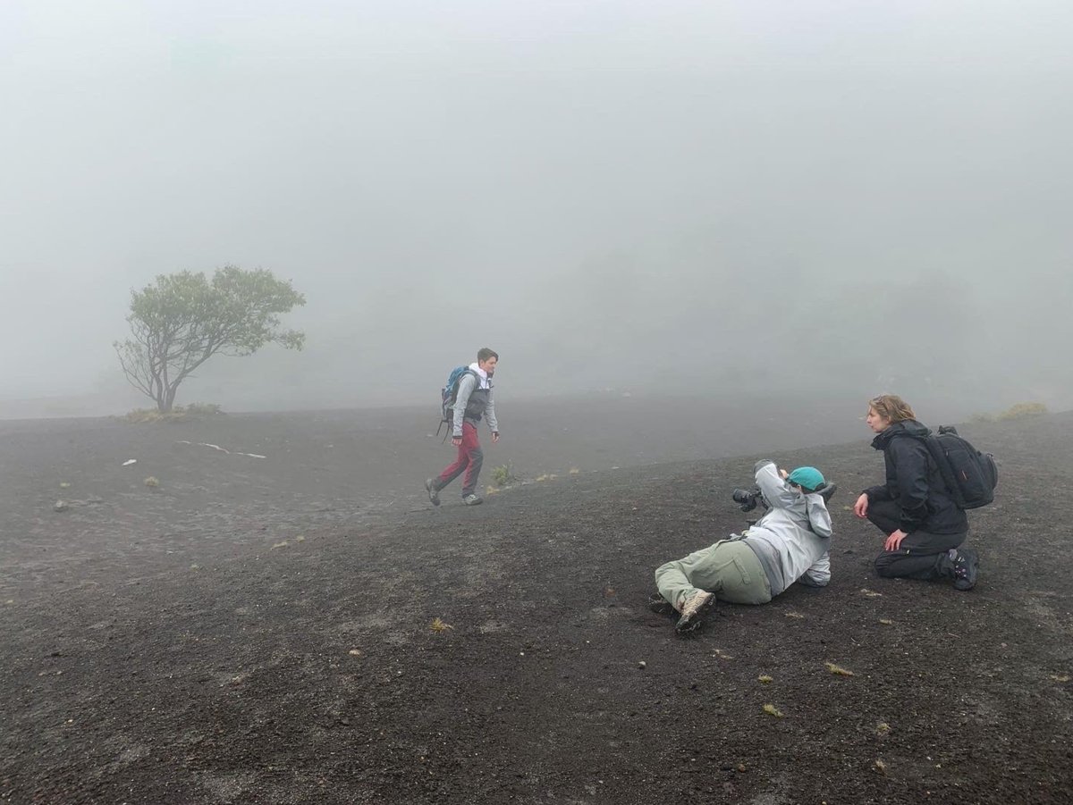 emilyvdriscoll's tweet photo. Premiering today:@scifri 's "Breakthrough:The Volcano Trekker", a film about interplanetary volcanologist &amp; #Trekkie🖖 @kaylai! One year ago today we filmed her in Costa Rica🌋 as she collected rocks for "mini magma chamber" experiments. Listen to Kayla Iacovino on @scifri today! https://t.co/kMLiln9Rso