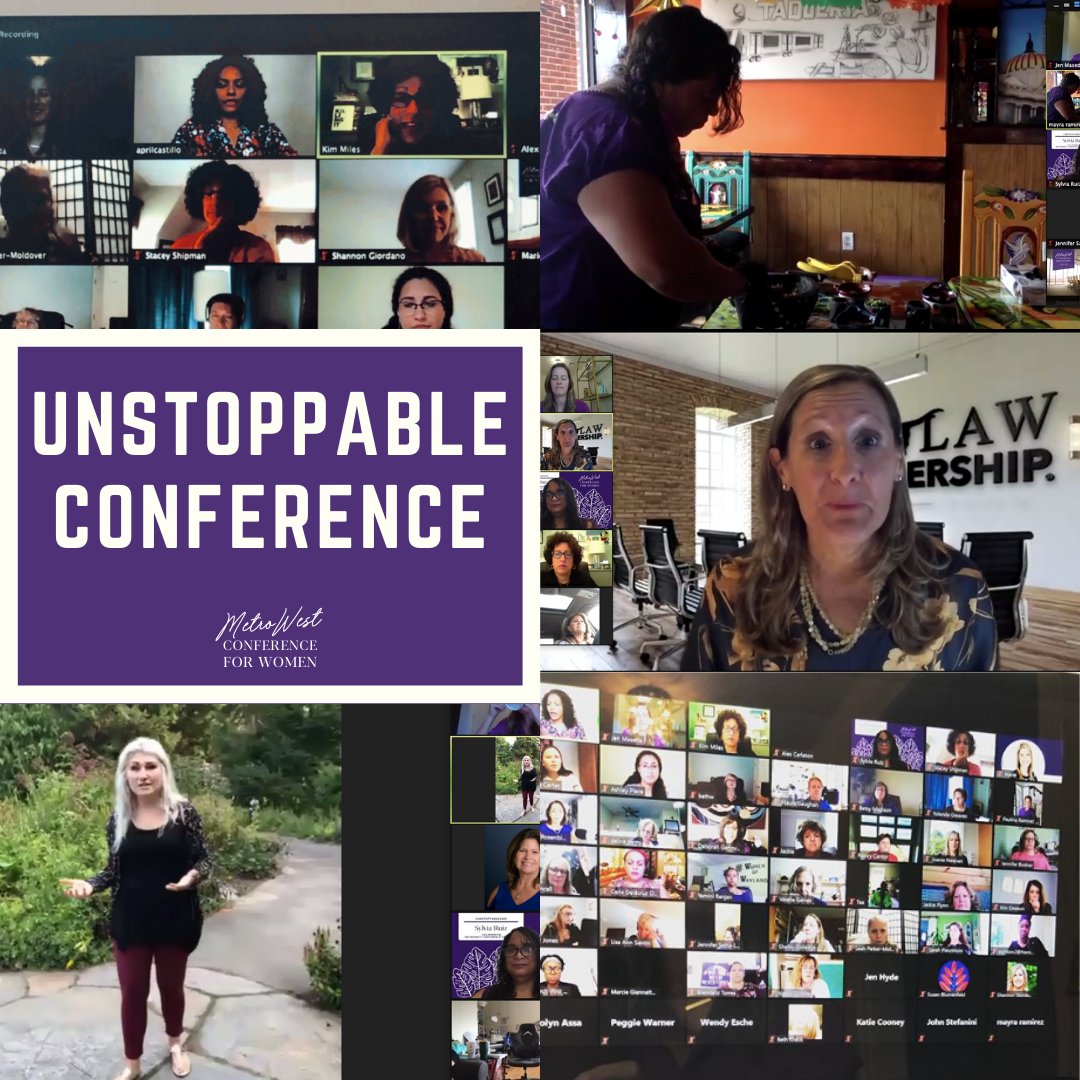MWMassWomen's tweet photo. What an amazing day! Thank you so much to all our panelists, keynotes, guests, exhibitors, sponsors, attendees, and board or directors! Despite the challenges of 2020, the MetroWest Conference was UNSTOPPABLE Flexed bicepsPurple heart 
@Sheslocal #unstoppable2020 https://t.co/yvlcbuWoJh