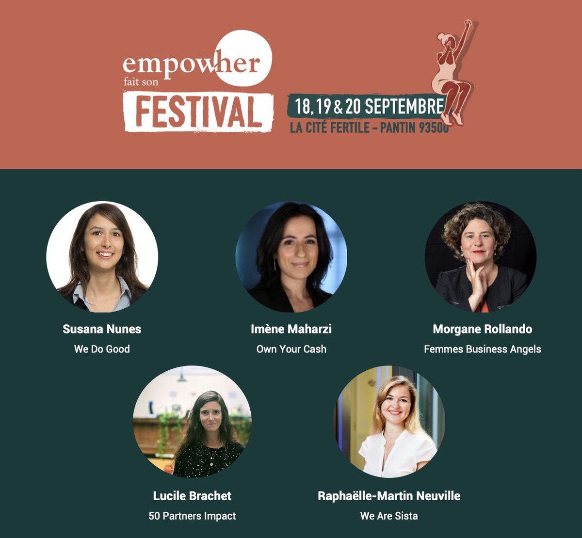 D-Day🚀Festival <a href="/empowher_FR/">Empow'Her France</a> 
▶️16h30-Table ronde : Accéder à des financements quand on est entrepreneur.e : une question de genre▶️

Retrouvez <a href="/RaphaelleMN/">Raphaëlle Martin-Neuville</a> (<a href="/Aster/">Áster</a>) &amp; Head of SISTA VC aux côtés de @smfnunes / <a href="/Imene_Maharzi/">Imène Maharzi - #InvestInWomen #EllesComptent 🚢</a> / <a href="/MorganeRollando/">Morgane Rollando</a> / <a href="/BrachetLucile/">Lucile Brachet</a> 🙌🏻 #women #Finance