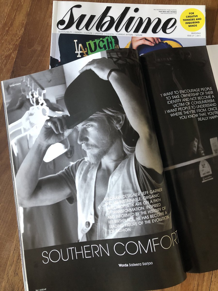 SublimeMagazine's tweet photo. It’s good to see @prophetik #fashion label on the cover of @thetimes today, a victory for #ethicalfashion here you can read an interview that #sublimemagazine did 10 years ago!! with Jeff Garner owner &amp; designer of #prophetik https://t.co/0ZKciWayUd let’s keep fashion #ethical https://t.co/aetVmczaCM