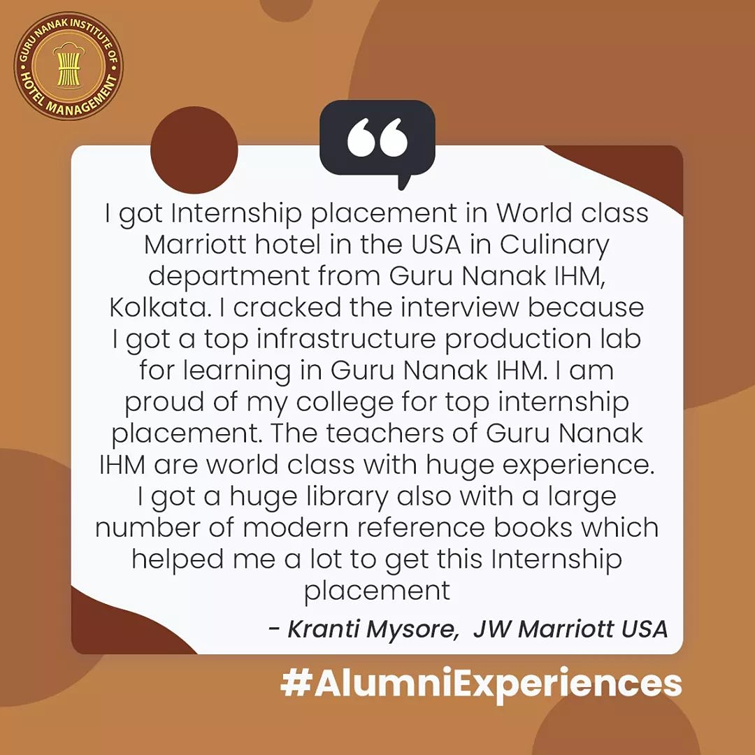 gnihm_jis's tweet image. We at GNIHM aim at giving the best to our students. Here is one of our alumni sharing his experience with us. Check it out.
 
#GNIHM #AlumniExperience